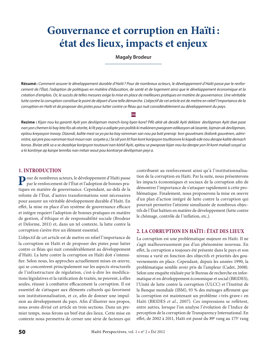 Première page — Magaly Brodeur
