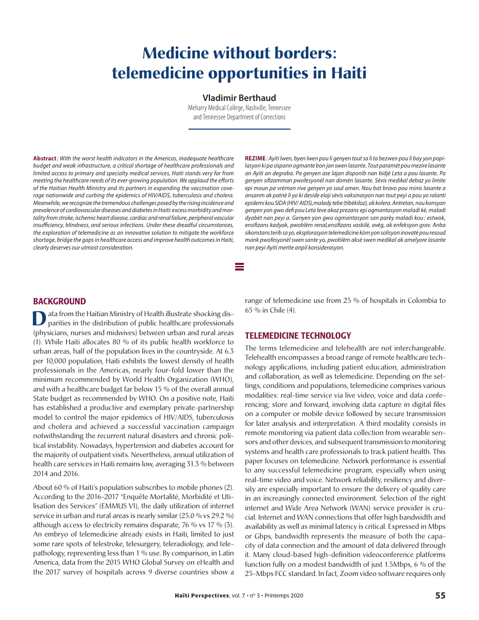 Première page — Vladimir Berthaud